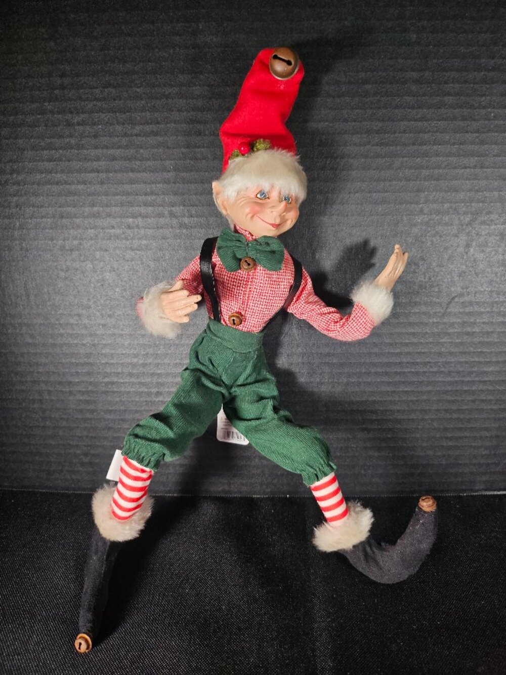 NWT! Raz Imports Poseable Christmas Elf Figurine Red And Green Attire